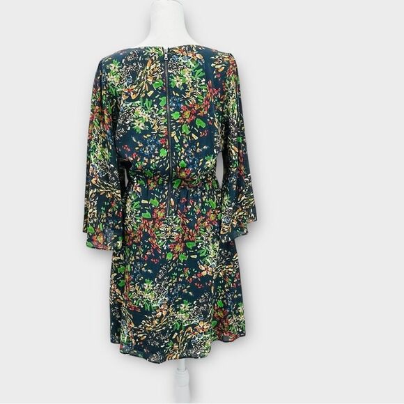 Alice + Olivia Silk Shift Dress in Blue Floral Print Women’s Size S - Picture 4 of 7
